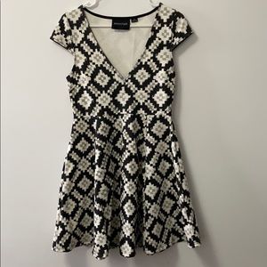MINKPINK Fit and Flare Dress with Cap Sleeves